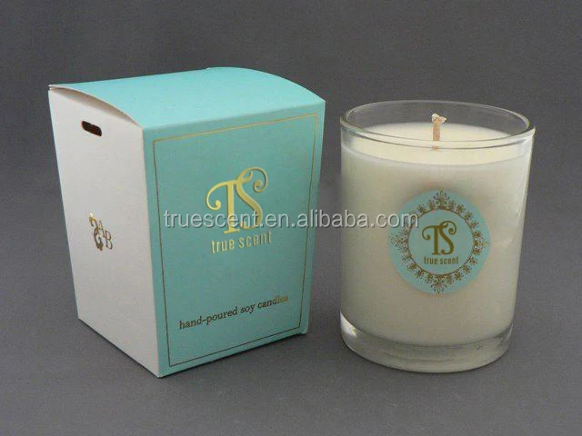 new natural scented soy candle jar with gift box set