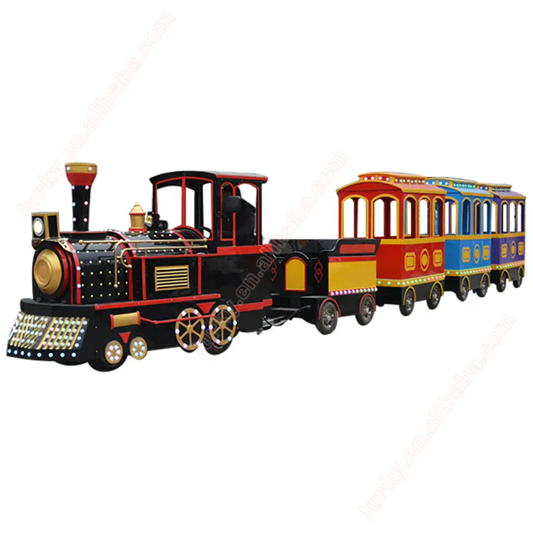 the trackless train ride was of high capacity and could run on