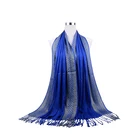 Colorful 180*60cm women satin silk scarf