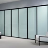 Customized tempered glass sliding interior glass door for office