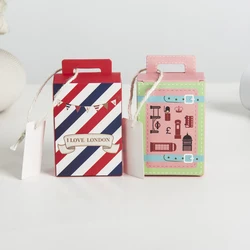style exclusive suitcase design gift paper wedding favor box