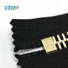Factory wholesale high quality hardware accessories custom designer size Y shape Brass zipper bottom stops zipper top stop