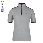 wholesale Embroidered Zipper Collar Mens Polo T Shirt