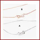 Hot selling stainless steel silver color infinity necklace