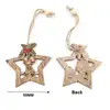 2019 New Year Wood Christmas Ornaments Pendant Hanging Gifts Snow flakes Xmas Tree Decor Home Decorations christmas decoration