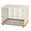 Covered Plastic Animal Cage, Plastic Dog Crate Cage With Wheel