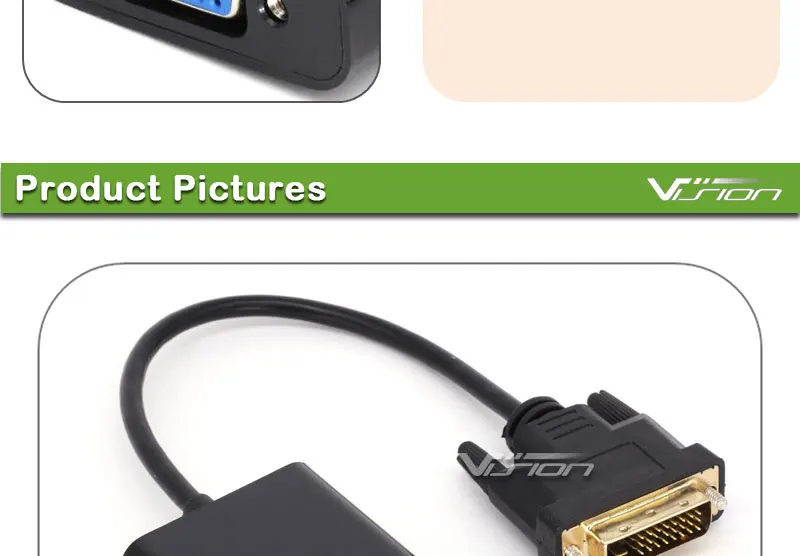 1080P DVI-D to VGA Adapter Cable 24+1 Pin DVI Male to 15 Pin VGA Female - ANKUX.COM