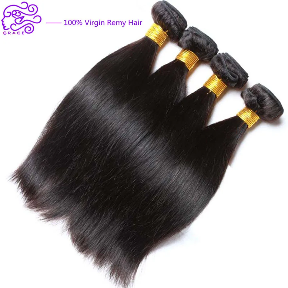 6A Unprocessed Brazilian Virgin Hair Straight 3 pcs/lot Virgin Brazilian Straight Hair cheap human hair weave straight hair