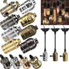 E27 Screw Lamp Holder Aluminum Lamp Base with Knob Switch