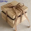 Soft Foam Insert Vintage Tea Cup Storage Chest and Shipping Wood Box with Ribbon