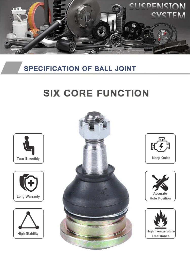 NITOYO Suspension Parts 43330-09070 Car Steel Rubber Ball Joint For To-yota