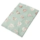 Factory wholesale OEM soft rose gold foil print feather loop scarf