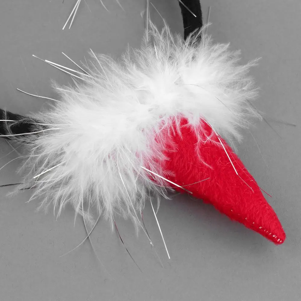 Cute Red Horn Sets Bow Tie 3Pcs Tail Party Ox horn Fancy Dress Costume For Christmas Halloween/Carnivals Large/Small Size