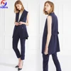 2018 trending products new design ladies striped double breasted pants vest jacket woman suit