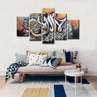 5 Panels Decorative Islam Poster Canvas Print Wall Art Painting