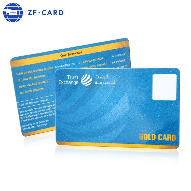 wholesale cr80 pvc cmyk printing rfid frequent dining cards