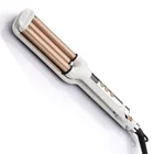 Ceramic Hair Crimper Iron, 3 Barrel Hair Waver 0.6 inch 16mm Professional Hair Curlinng Iron