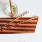 New Design Rose Gold Foil Paper Straw for wedding decoration