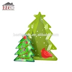 Hot sales green tree shaped christmas melamine tray gift