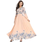 B&Y Supply Wholesale Long Sleeve Printed Winter Abaya Muslim Dress For Women