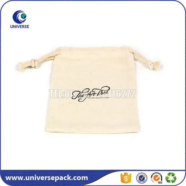 cotton drawstring bag small