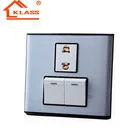 Pakistan double wall switch with 2 pole socket