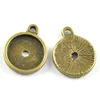 15mm Round Antique Bronze Plated Trays Blank Bezel/Cabochon Photo Frame Cameo Charm