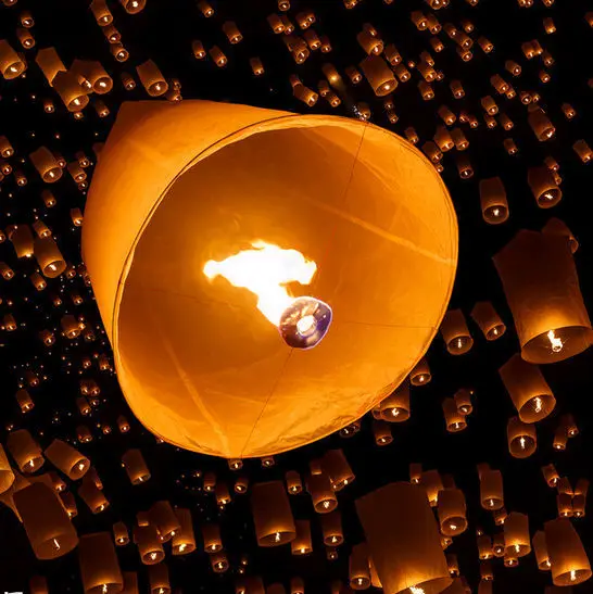 large size column shape paper flying sky lantern for wishing, View