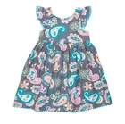 Cute girls shiny baby latest children 100%polyester girls dress