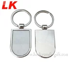 Wholesale Custom Promotional Personalised Silver Color Blank Metal Keyrings With Ring