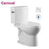 American standard UPC single flush elongated two piece toilet size