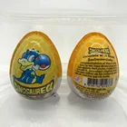 surprise yellow dinosaur design chocolate sweet egg with milk jam and biscuit and toy