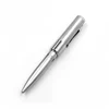 Silver smooth waterproof metal pen type top seller promotional usb flash 4GB/8GB/16GB custom logo