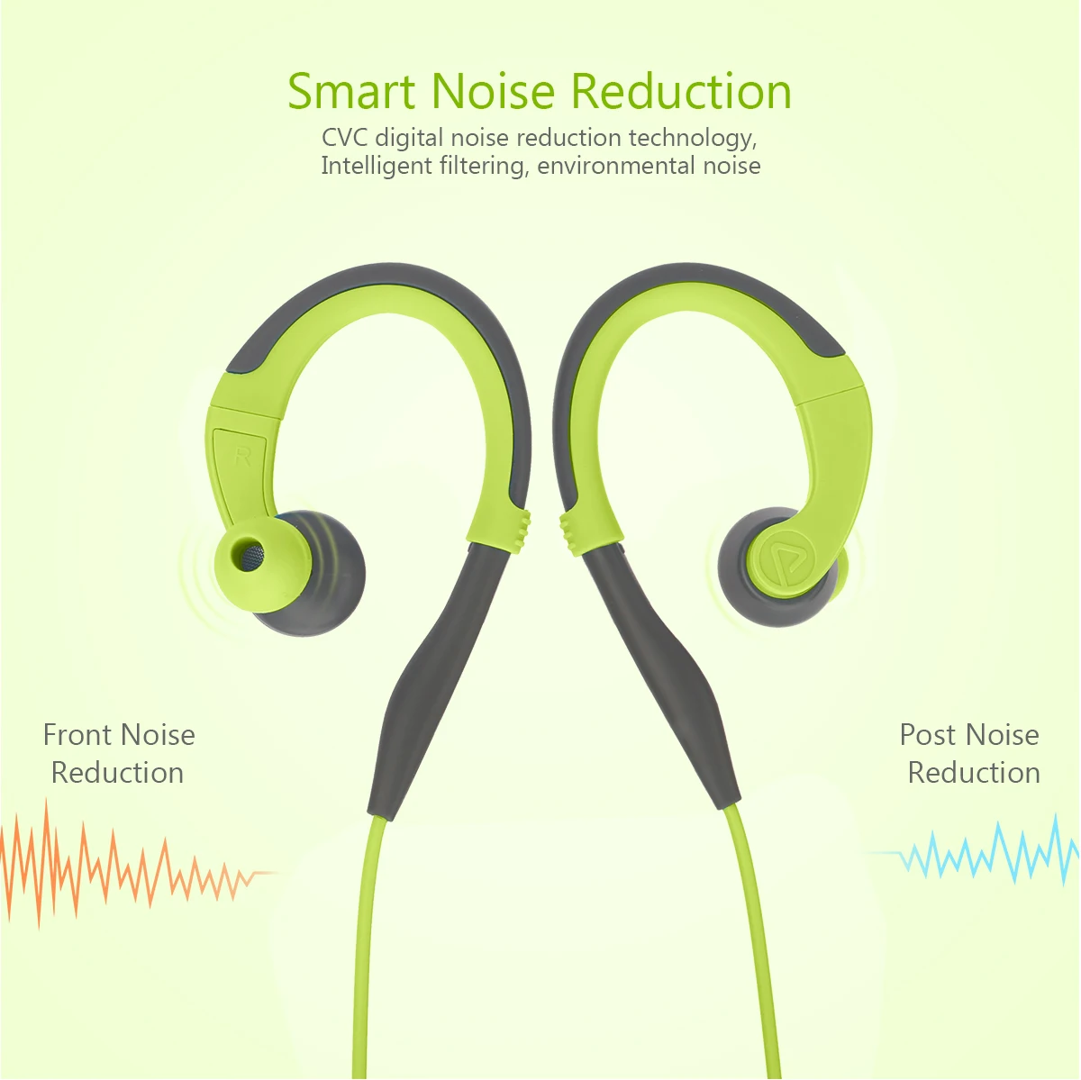 Pisen Ear-hook Sports Earphones Noise Cancelling R100 - ANKUX.COM