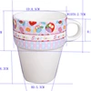 2019 new design for easy storage of overlapping decal coffee milk tea cups mugs