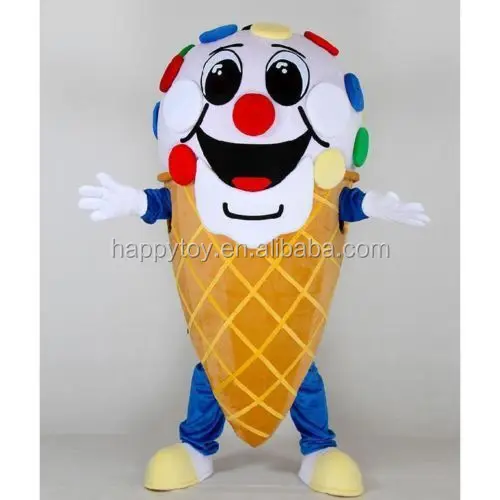 Здравствуйте рекламные костюм плюшевые пользовательские талисман мороженое талисман костюм для продажи