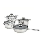 8pcs stainless steel cookware set cooking pot dish cookers suit for induction cooker MSF-3125