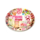 Custom Serviceable Printing Plastic antique charger plates