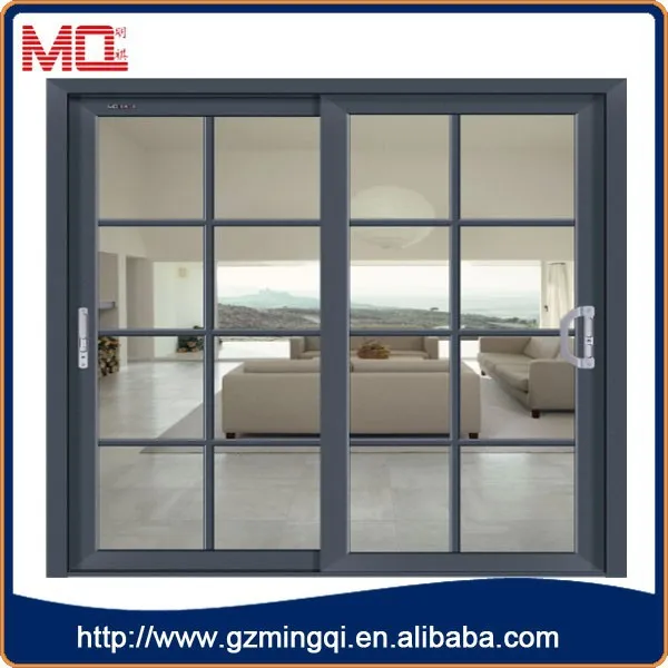 Hanging Sliding Door fashionable aluminum top hanging sliding door with grill design Hanging Sliding Door fashionable aluminum top hanging sliding door with grill design