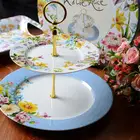 2017 hot sale White Cake Plates & Dessert Server / Ceramic 3 Tiered Plates / Porcelain Tiered Serving Ware