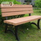 Chinese outdoor flower private seating three seater wpc teak garden bench