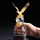 Award Crystal Awardcrystal Trophy Design New Design Top Custom Metal Eagle Award Clear Crystal Trophy Award