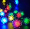 2016 new hot sale solar powered Multicolor 20 led outdoor Fairy Light Rose shaped christmas string lights