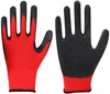 Seamless polyester/nylon work glove with rough latex coating