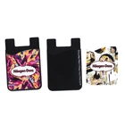 wholesale silicone smart mobile phone wallet pocket card holder with screen cleaner