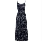 2019 New Women Polka Dot Strappy Dress Womens Beach Long Skirt beach dress