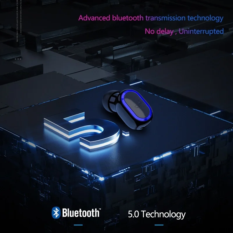 BT 5.0 Wireless Earphone HiFi 5D Stereo Mini Earbuds with Mic Sport Earphone In Ear - ANKUX.COM