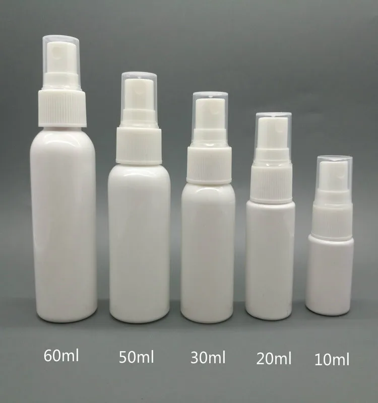 10ml 20ml 30ml 50ml 60ml Pet White Portable Spray Bottle Plastic Empty