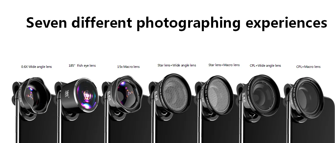 Exterior 185 Grado de ojo de pez lente de la c&aacute;mara del tel&eacute;fono m&oacute;vil - ANKUX.COM