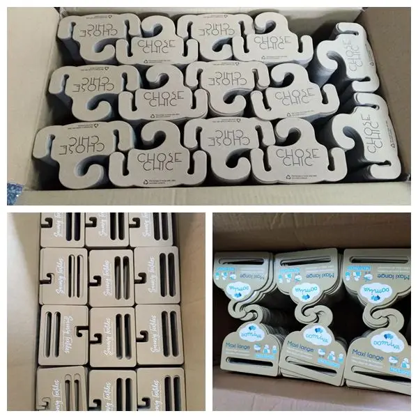 Biodegradable 3mm Thickness Cardboard Hanger Customizable Size For Retail Display